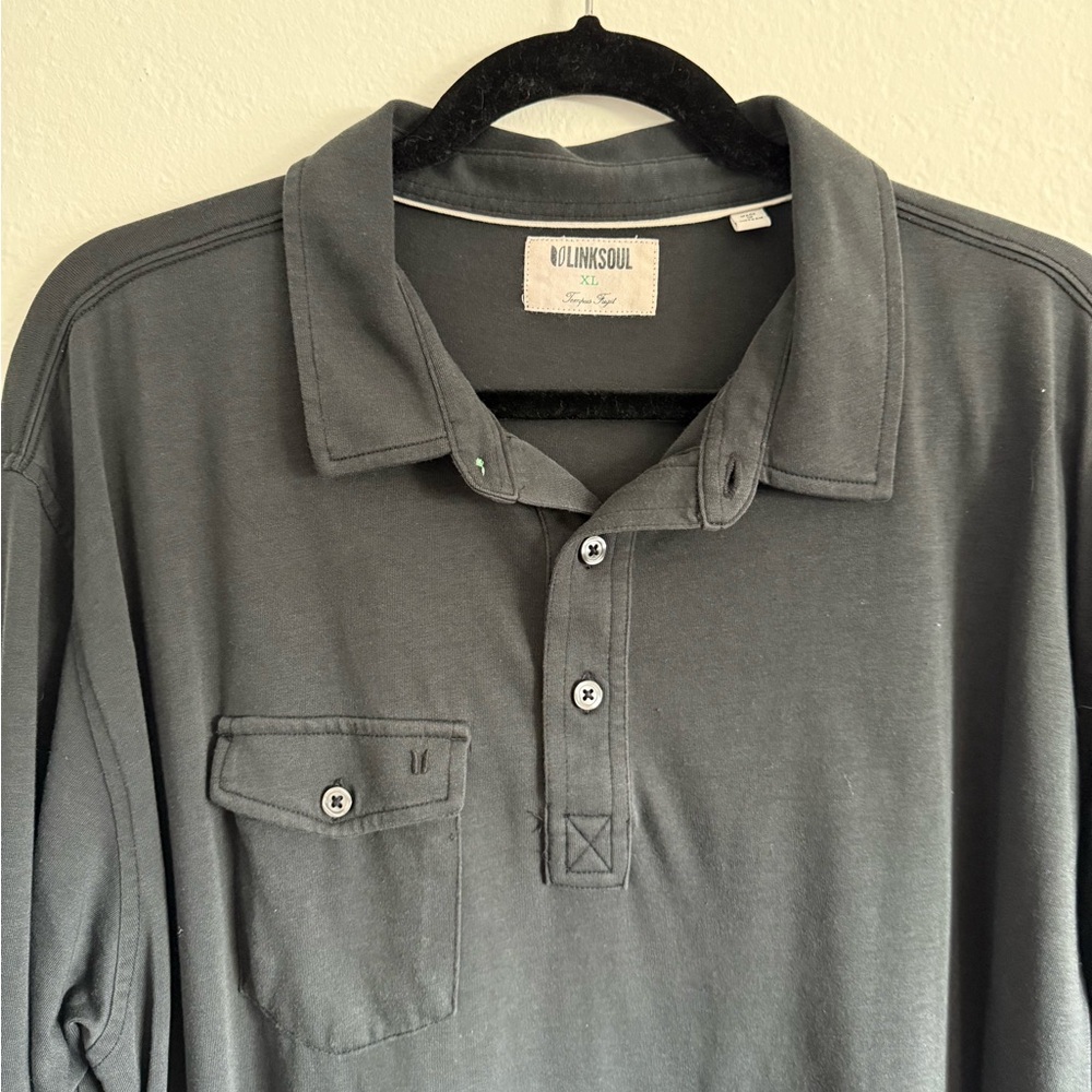 Linksoul Men's Charcoal Polo Shirt